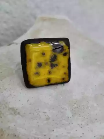 pierścionek ceramiczny kwadrat duży