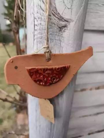 ptaszek ceramiczny zawieszka