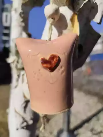 dzwonek ceramiczny kot