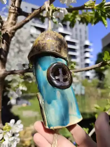 domek dzwonek ceramiczny