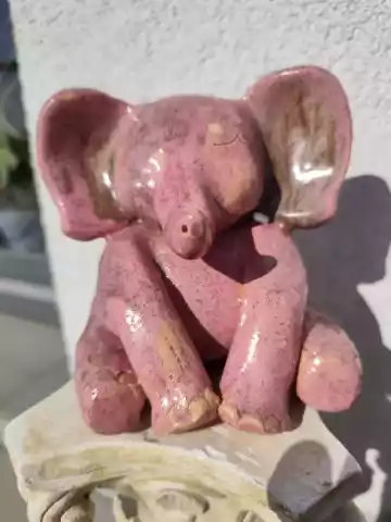 słoń ceramiczny figurka na biżuterię