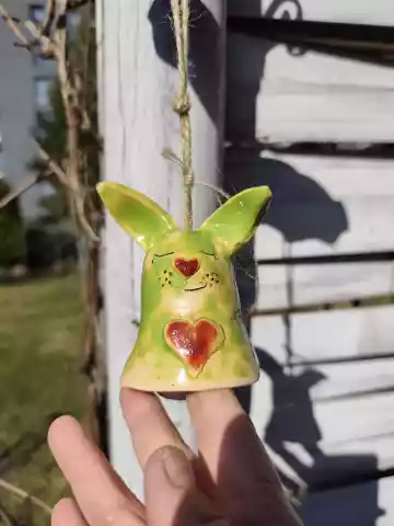 dzwonek ceramiczny zając