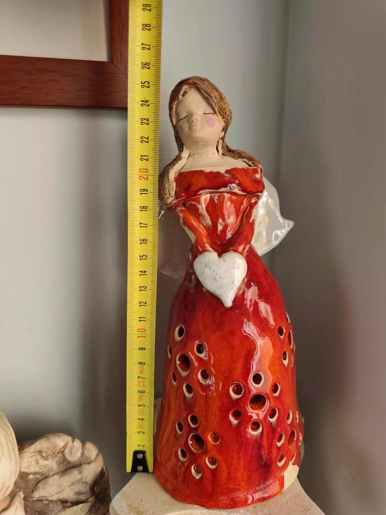 anioł ceramiczne lampion