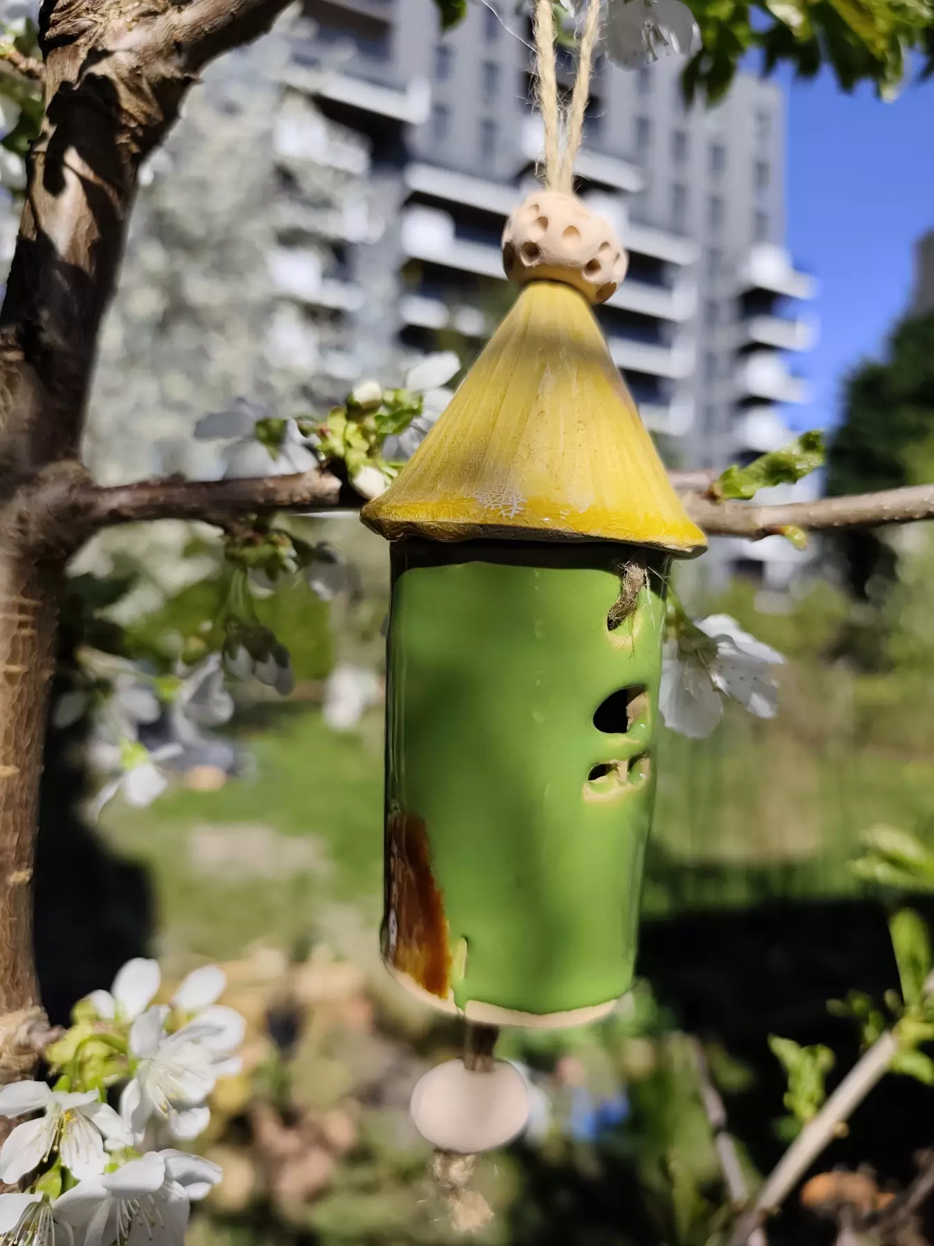 domek dzwonek ceramiczny