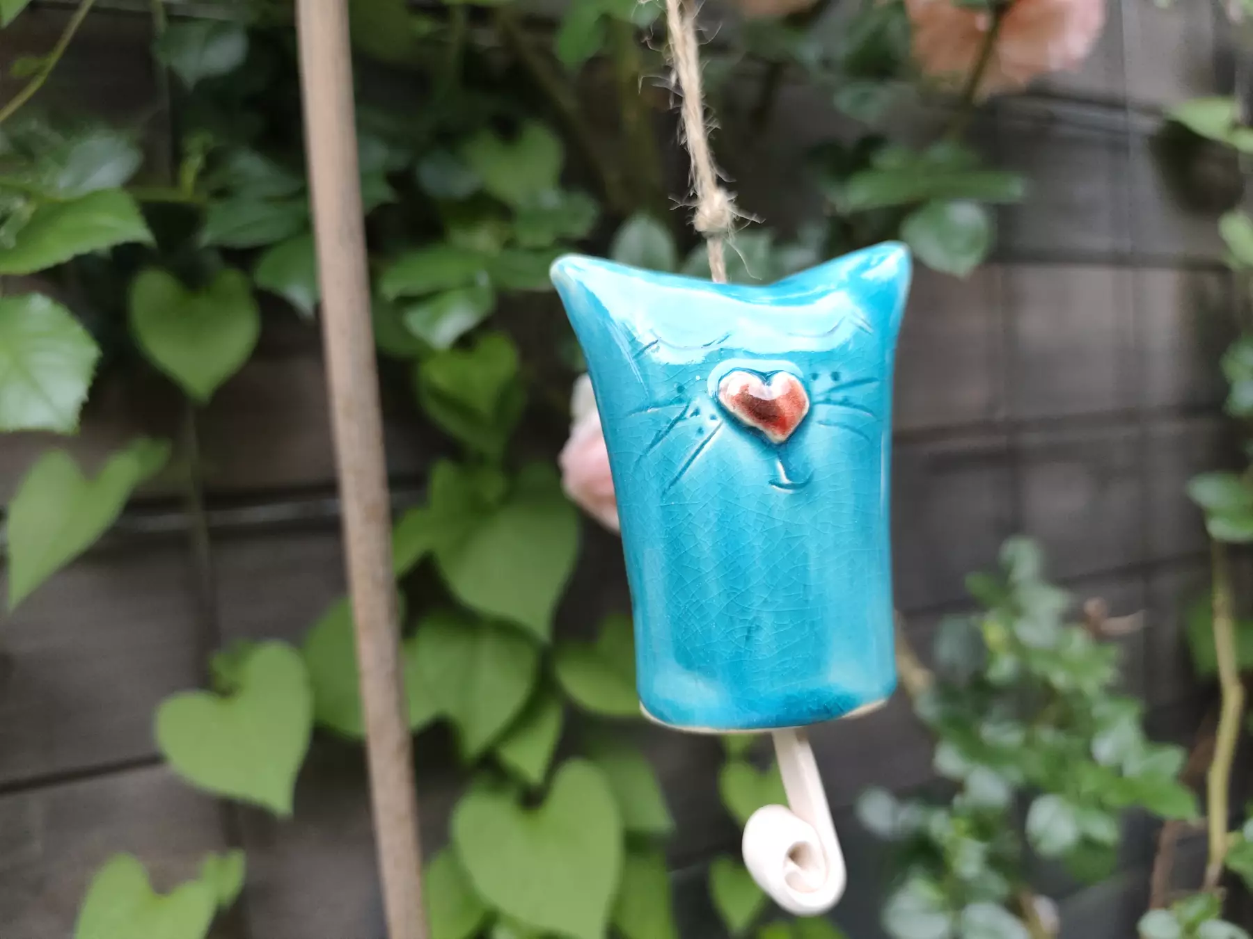 dzwonek ceramiczny kot