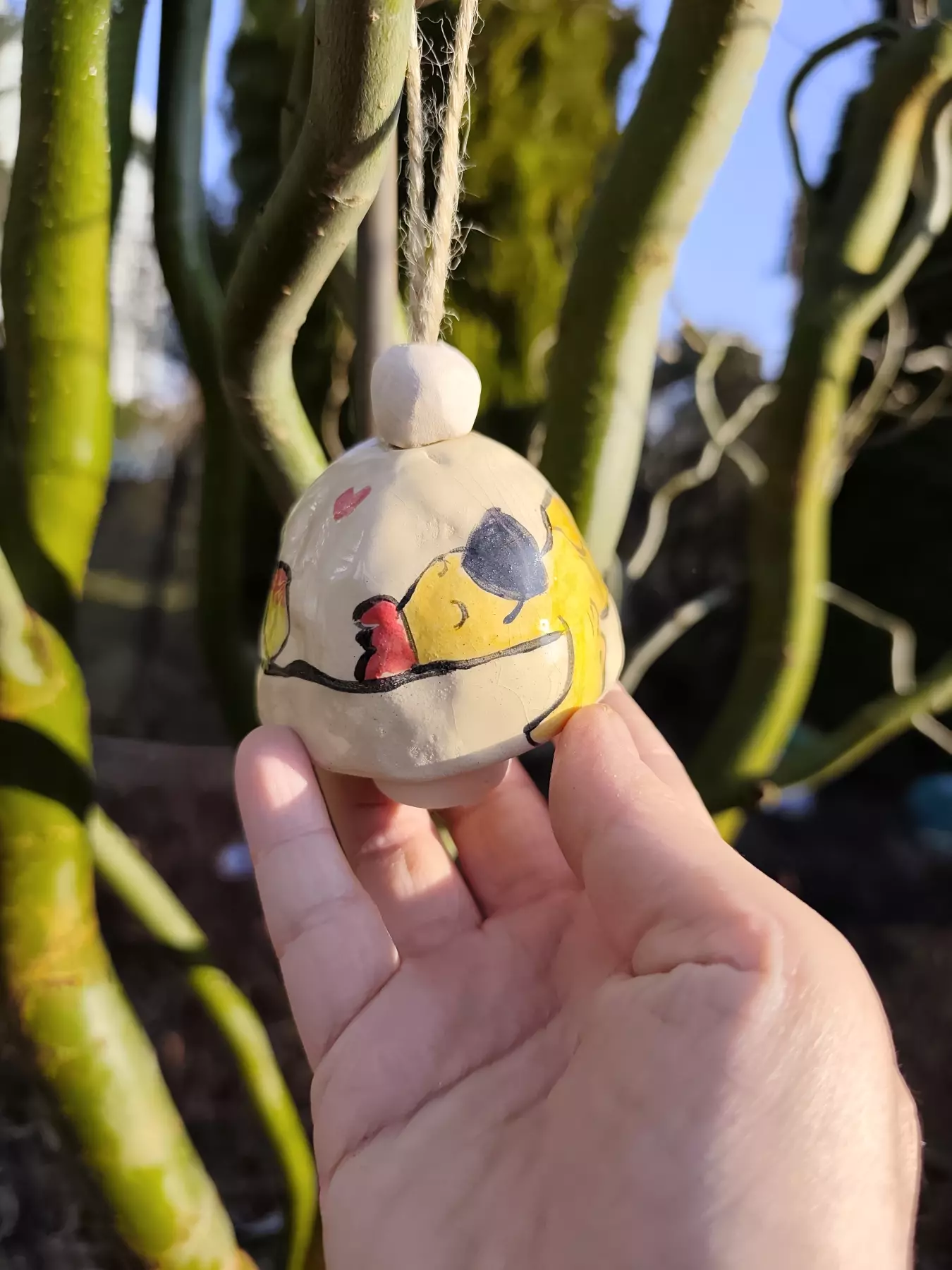 dzwonek ceramiczny ręcznie malowany