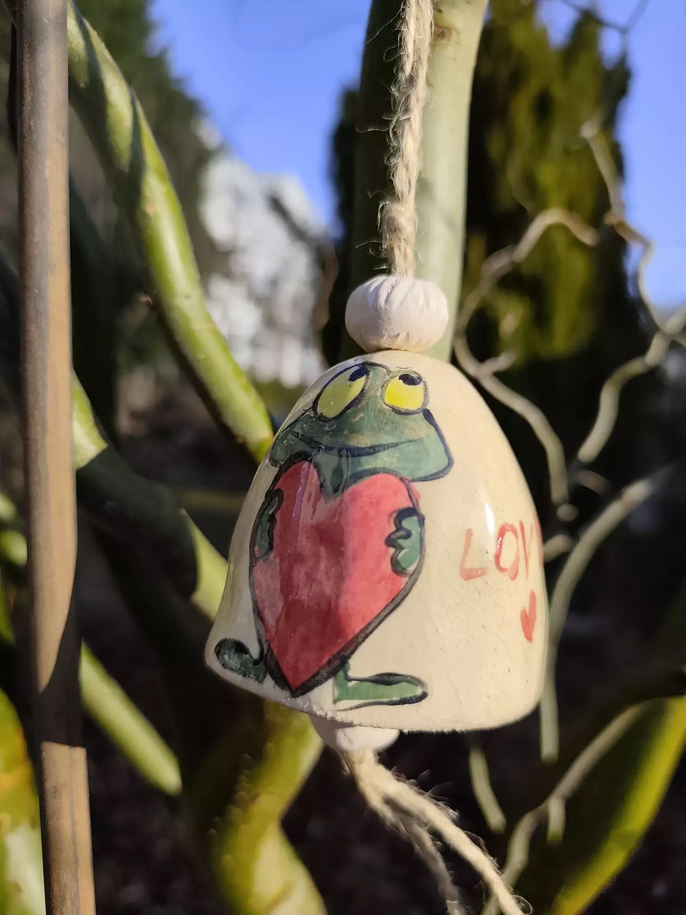 dzwonek ceramiczny ręcznie malowany