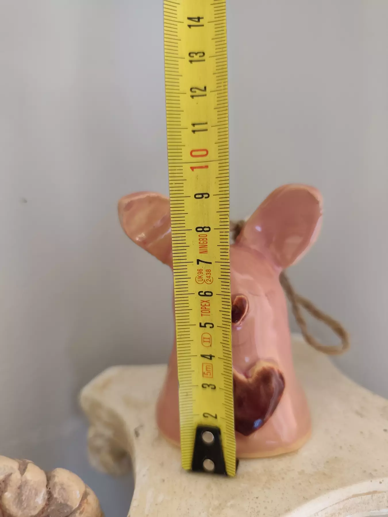 dzwonek zając ceramiczny