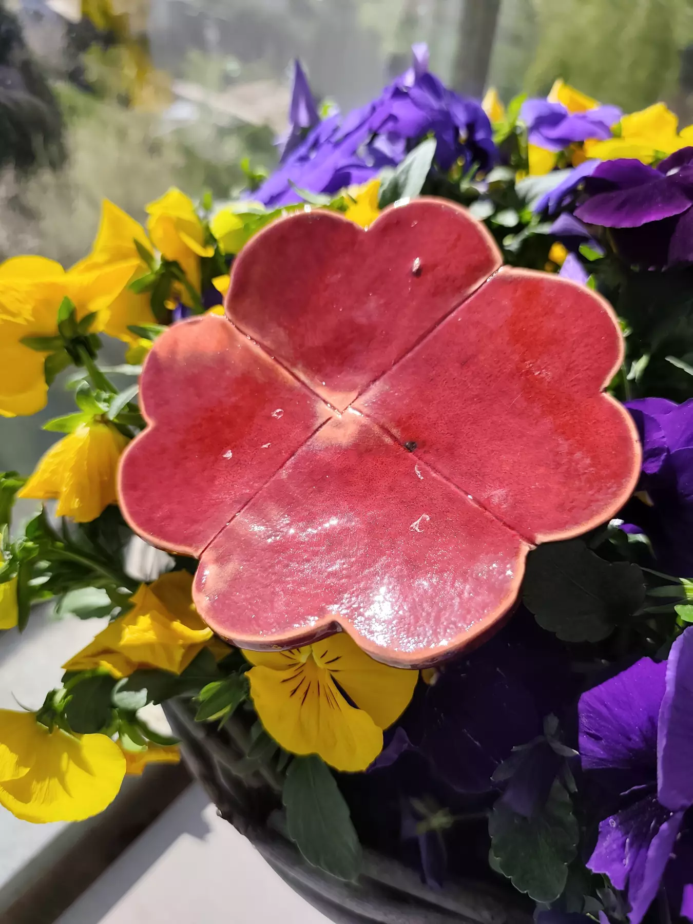 kwiat ceramiczny koniczyna