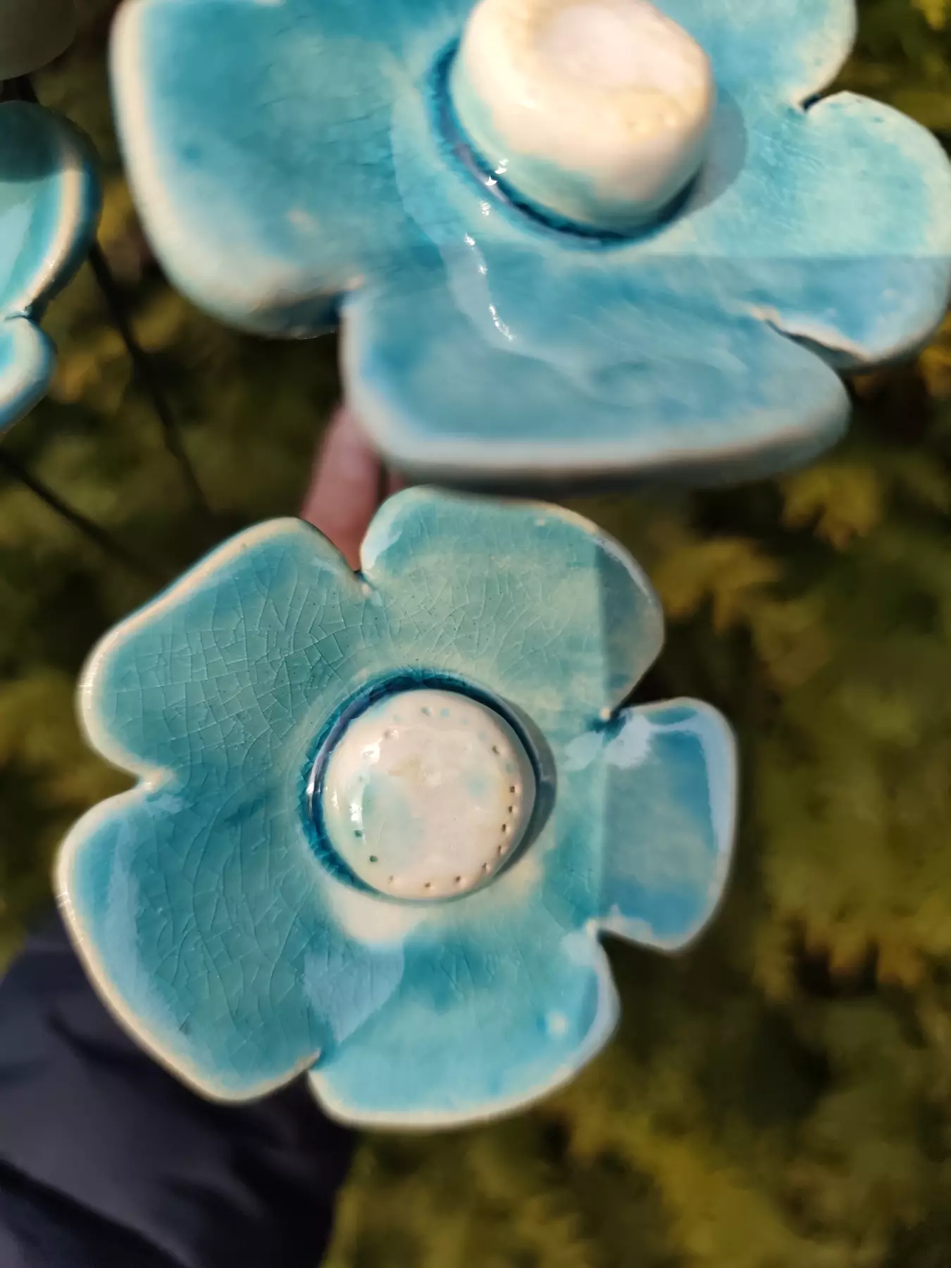 kwiaty ceramiczne 4 szt