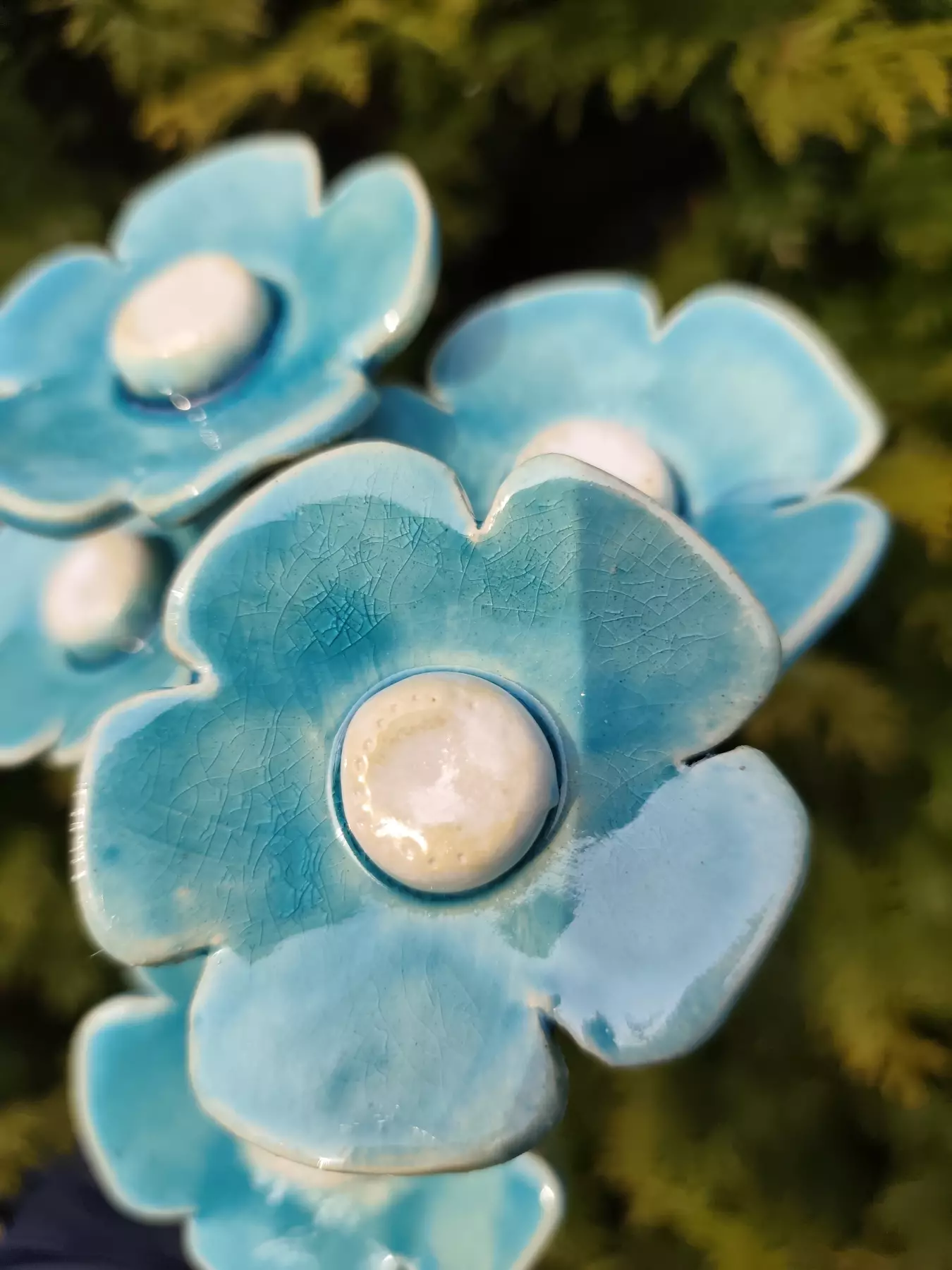 kwiaty ceramiczne 4 szt